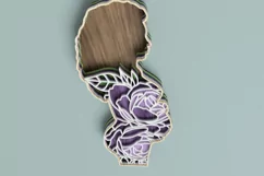 Pregnant Woman Laser Cut File| Layered Floral SVG Product Image 5