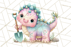Dinosaur Clipart, Dino Nursery Art PNG Product Image 4