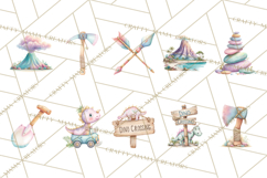 Dinosaur Clipart, Dino Nursery Art PNG Product Image 2