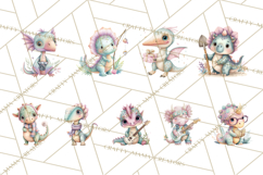 Dinosaur Clipart, Dino Nursery Art PNG Product Image 9