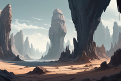 Desert Canyon Rocks Landscape Background Product Image 1