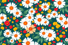 Daisy Meadow Floral Pattern Background Product Image 1