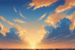 Golden Sunset Sky Horizon background Product Image 1