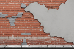 Broken Plaster Brick Wall Background Product Image 1