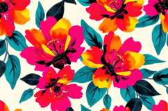 Vibrant Tropical Floral Pattern Background Product Image 1