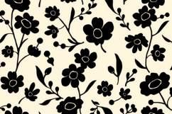 Black and White Floral Background Product Image 1