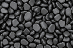 Polished Black River Stone Background Product Image 1