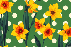 Golden Daffodil Polka Dot Background Product Image 1