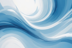 Blue &amp; White Abstract Ocean Waves Background Product Image 1