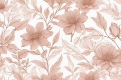 Blush Floral Bloom Leaf Botanical Background Product Image 1