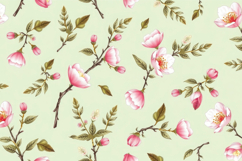 Pink Cherry Blossom Background Product Image 1