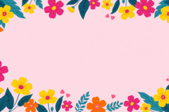 Summer Floral Border Background Product Image 1