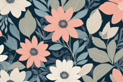 Floral Bloom Leaf Blossom Seamless Pattern Background Product Image 1