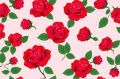 Red Rose Floral Seamless Background Product Image 1
