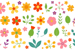 Playful colorful floral background Product Image 1