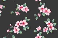Pink Flower Dark Pattern Background Product Image 1