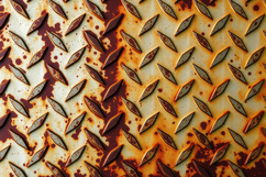 Rusty Diamond Plate Metal Texture Background Product Image 1