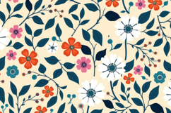 Summer Garden Floral Pattern Background Product Image 1