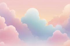 Fluffy Pastel Clouds Background Product Image 1