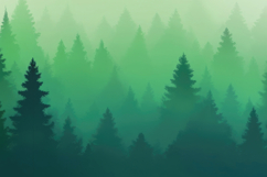 Misty Pine Forest Layers Background Product Image 1