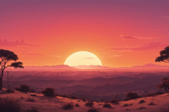 Safari Sunset Landscape Background Product Image 1