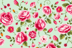 Soft Pink Roses Vintage Background Product Image 1