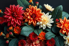 Elegant Dahlia Bouquet Background Product Image 1