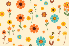 Colorful Flat Floral Background Product Image 1