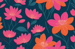 Pink Orange Floral Dark Pattern Background Product Image 1