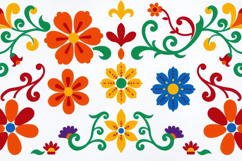 Mexican Colorful Floral Background Product Image 1