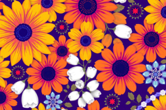 Floral Medley Pattern Background Product Image 1