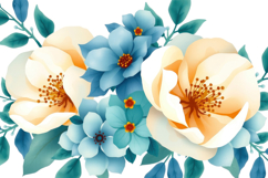 Blue and White Floral Background Product Image 1