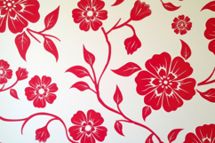 Red and White Floral Background Product Image 1