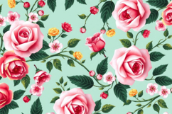 Pastel Rose Garden Bloom Background Product Image 1