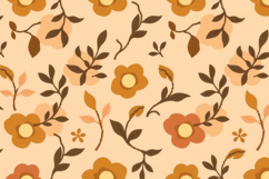 Sepia Tone Floral Pattern Background Product Image 1