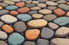 Colorful Pebblestone Path Background Product Image 1