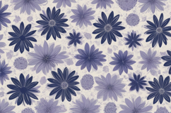 Purple Aster Flower Pattern Background Product Image 1