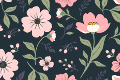 Dark Floral Bloom Pattern Background Product Image 1