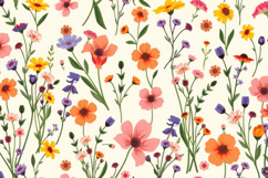 Wildflower Meadow Seamless Pattern Background Product Image 1