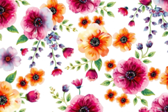 Colorful Watercolor Petal Burst Background Product Image 1
