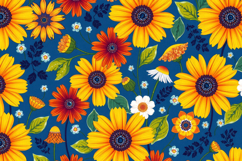 Bright Sunflower Field Background Product Image 1