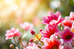 Pink Dahlia Garden Bloom Background Product Image 1