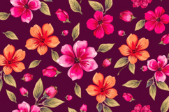 Dark Floral Blossom Pattern Background Product Image 1