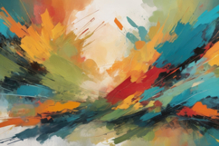 Orange &amp; Red Watercolor Abstract Background Product Image 1