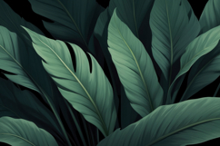 Dark Green Tropical Leaves background Product Image 1