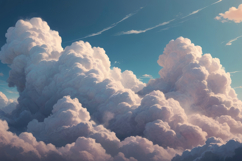 Billowing Cumulus Clouds Background Product Image 1