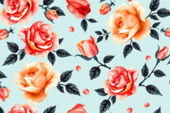 Pastel Rose Floral Print Background Product Image 1