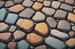 Colorful Pebblestone Path Background Product Image 1