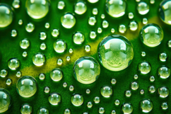 Lush Green Water Bubbles Macro Background Product Image 1