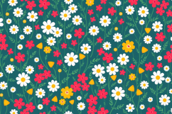 Floral Garden Pattern Background Product Image 1